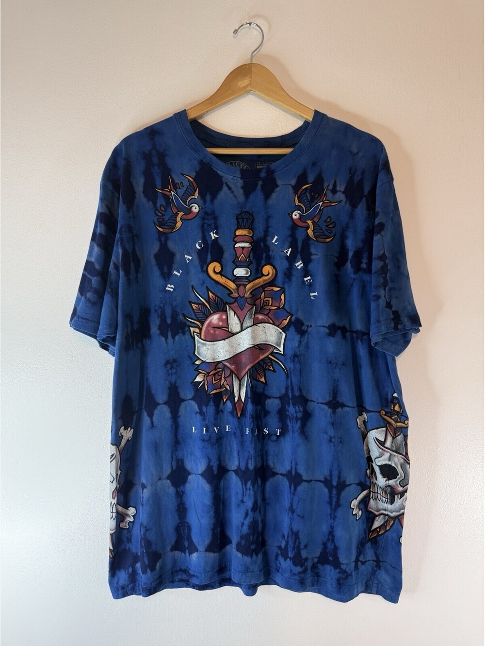 Affliction Black Label Men's Vintage Y2K T Shirt Size 2XL